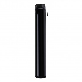 Wolfpack Tubo de Estufa Acero Vitrificado Negro Ø 100 mm Con llave Estufas de Leña Chimenea Alta resistencia Color Negro