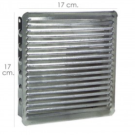 Rejilla Ventilacion Empotrar 17x17 cm Aluminio    