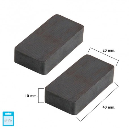 Iman Wolfpack Ferrite Rectangulaire 40x20x10 mm Blister 2 Pièces