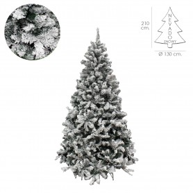 Arbol De Navidad Nevado 210 cm 1106 Ramas Hojas De Pvc Con Nieve Artifical
