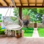 SillaBalancin Colgante En Algodon Beige Con Cojin Incluido Ideal Para Jardines Terrazas Balcones