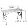 Table pliante rectangulaire 122x61x74cm