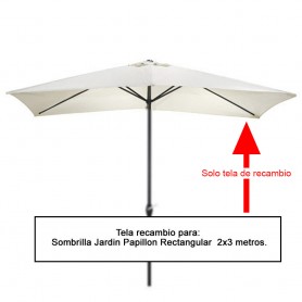 Tela Recambio Sombrilla Rectangular 2x3 metros 08091055