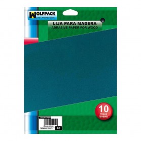 Lija Madera Grano 120 Pack 10 Pliegos 