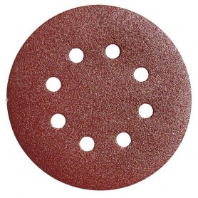 Lija recambio velcro disco Ø 125 mm con agujeros grano 180 10 Piezas