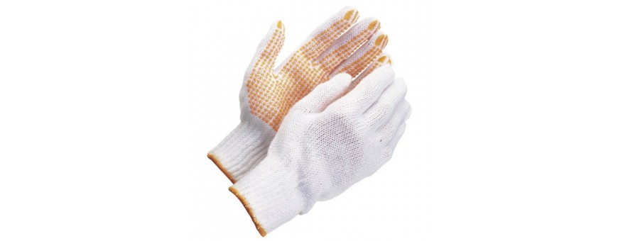 guantes de algodón